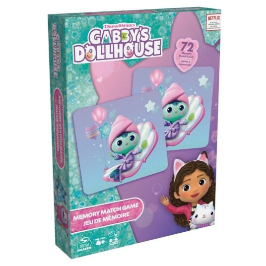 SM Games & Puzzles Gabby´s Dollhouse Huskespill med 72 kort