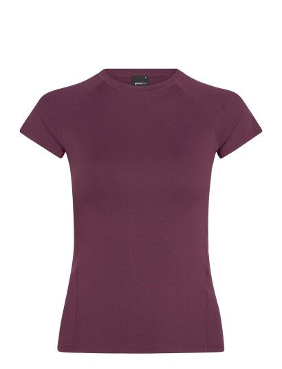 Gina Tricot Soft Yoga Tee Burgundy S