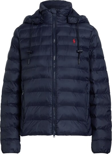 Polo Ralph Lauren Water Resistant Packable Hooded Jacket RL NAVY S