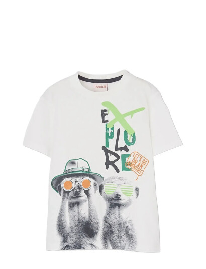 Boboli Knit T Shirt For Boy  Bci White 86