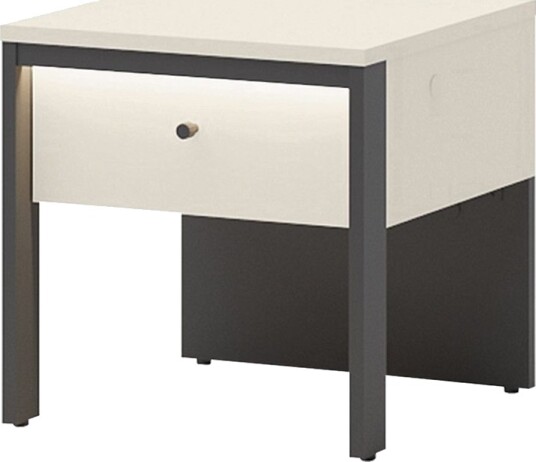 Navron Nattbord 40 cm - Beige/Svart