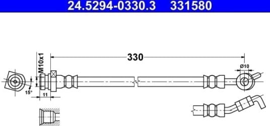 ATE 24.5294 0330.3 Bremseslange