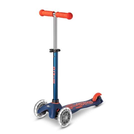 Micro Mini Deluxe LED Sparkesykkel Barn Navy Blue