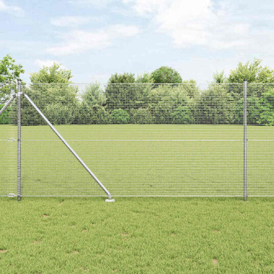 Sveiset metallgjerde med 13 spikerstolper 1.4x50 m Galvanisert stål