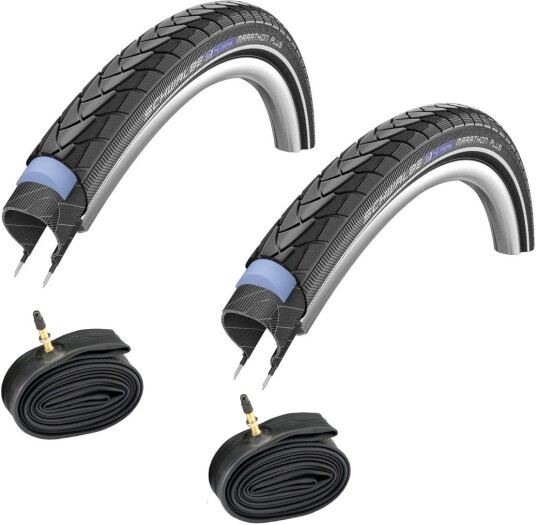 Schwalbe Marathon Plus 700x28c racer ventil 2 dekk + 2 slanger