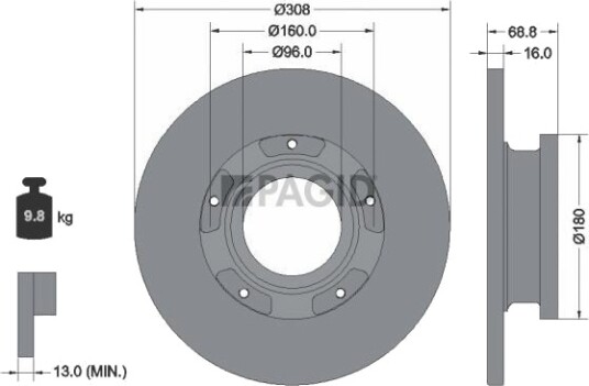 PAGID 55739NC Bremseskive PAGID 55739NC Bremseskive