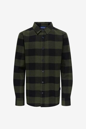 Only & Sons Junior Skjorte osjGudmund LS Checked Shirt Grønn
