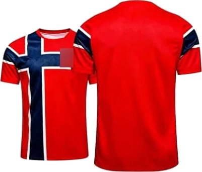 2026-2027 VM Norge Drakt Hjemmedrakt Fotballsett for Voksne og Barn ingen nummer Barn 28(150-160cm)