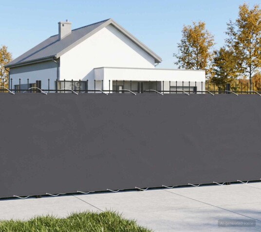 vidaXL Balkong privat skjerm 1,2 x 25 m Stoff med PU belegg Antrasitt
