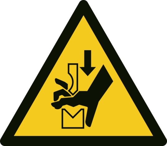 Fareskilt - Klemmerisiko - Plast - 100 mm