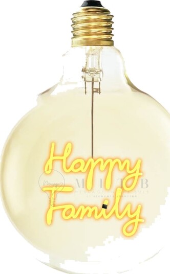 Elements Lighting   MITB lyspære LED 17 cm Happy Family ravfarget