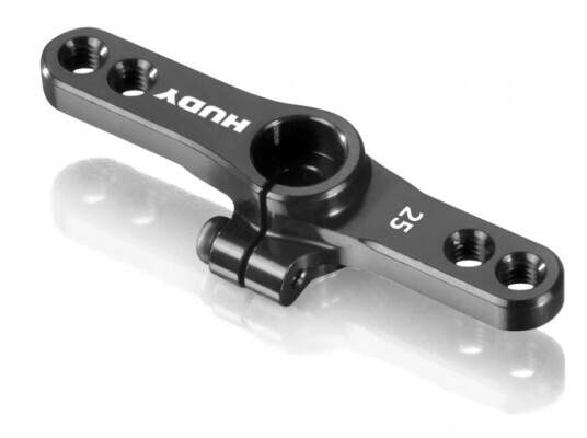 Hudy 293443 Alu Clamp Throttle Servo Horn 25T Offset 2-hole Futa