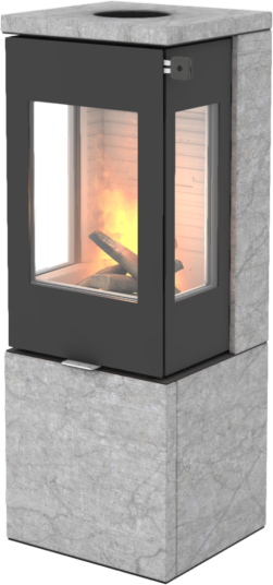 Rais Nexo SST 120 Svart Vedovn Med Sideglass Og Ståldør Kleberstein Rais Nexo SST 120 Svart Vedovn Med Sideglass Og Ståldør Kleberstein
