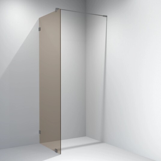 Vikingbad Emil Glassfelt - Farget Glass Børstet grå / 120cm Bronse