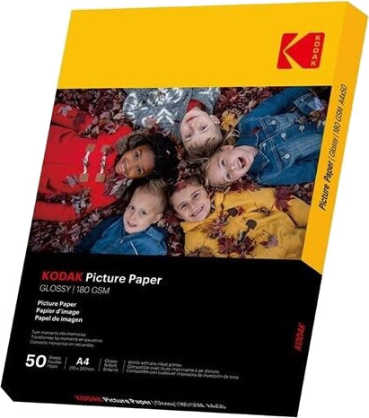 KODAK 21x29.7cm Glossy Photo Paper 180/m 50 Sheets
