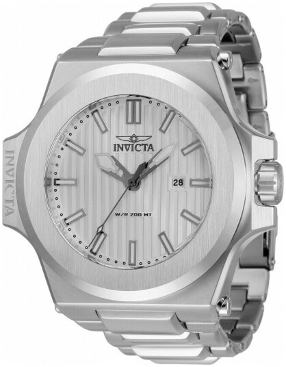 Invicta Herreklokke 34729 Akula Sølvfarget/Stål Ø58 mm Invicta Herreklokke 34729 Akula Sølvfarget/Stål Ø58 mm