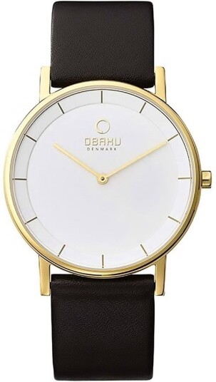 Obaku Herreklokke V143GXGWRB Banke Hvit/Lær Ø39 mm Obaku Herreklokke V143GXGWRB Banke Hvit/Lær Ø39 mm