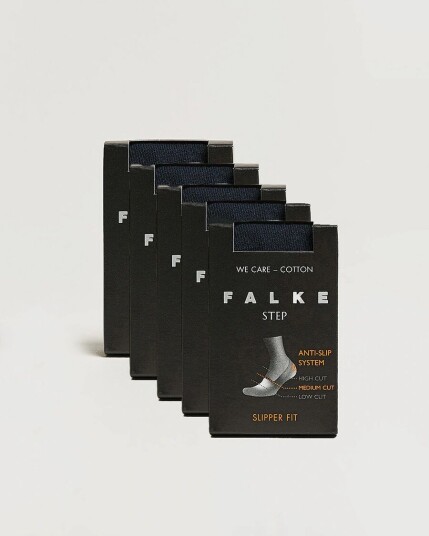 Falke 5 pack Step In Box Loafer Socks Navy