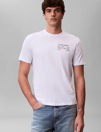 Calvin Klein Jeans Ss 30S Whsl Ckj Ck Box Graphic T White S Calvin Klein Jeans Ss 30S Whsl Ckj Ck Box Graphic T White S