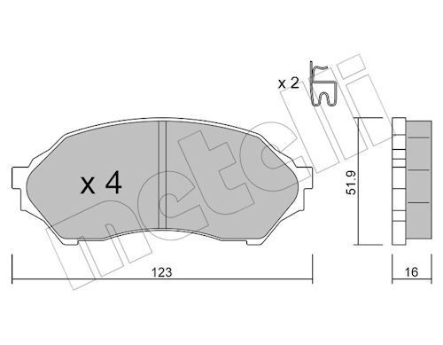 Bremseklosser METELLI 22 0387 0