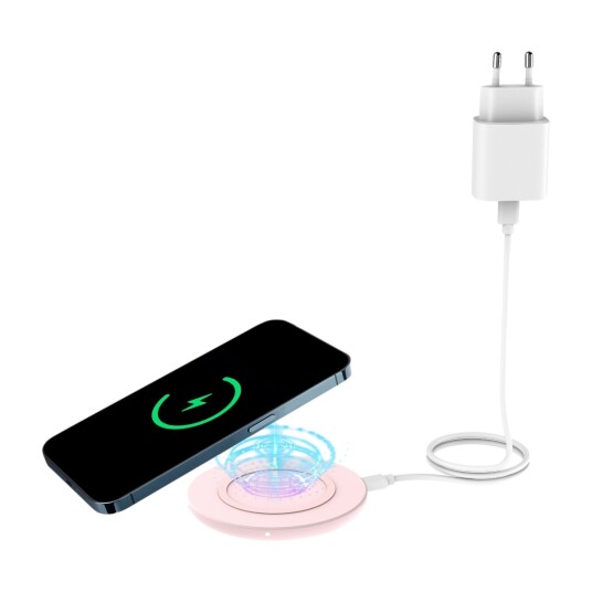 DACOTA PLATINUM TRÅDLØS LADEPAD 15 W KIT, ROSA