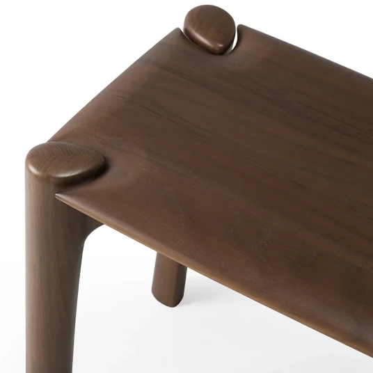 Ethnicraft PI Benk 35x146 cm Brunlakkert teak