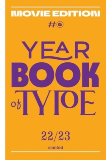 Yearbook of Type #6 2022/23 ¿ Movie Edition