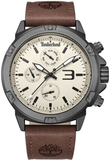 Timberland Herreklokke TDWGF9002903 Sport Beige/Lær Ø46 mm