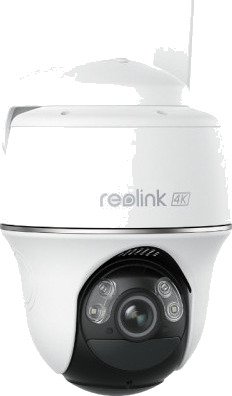 Reolink Overvåkningskamera Go PT Ultra 4G 8mp 4k 355° Panorering 140° Tilt Batteri/Solcelledrift Farge Nattsyn IP64 Hvit
