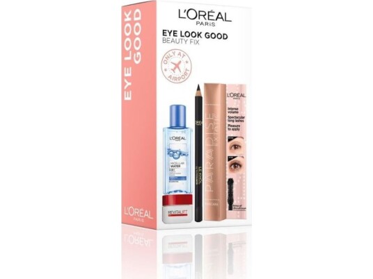 L’Oreal Paris Eye Look Good Beauty Fix Set L"oreal Paris: L"oreal Paris Cleansing Micellar Water For All Skin Types 95 Ml + Paradise Extatic Volumizing Mascara Black 6.4 Ml + Le Khol By Superliner Kohl Eyeliner 101 Black 1.2 G + Revitali