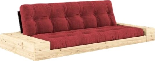 Karup Design Base Sovesofa Med Sideboks Svart Natt/518 Rubinrød