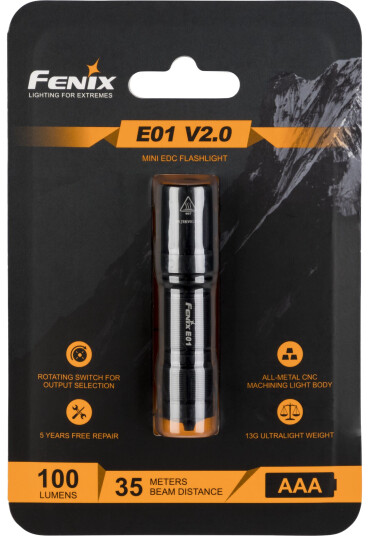 Fenix E01 V2.0 Lommelykt (35m) Fenix E01 V2.0 Lommelykt (35m)