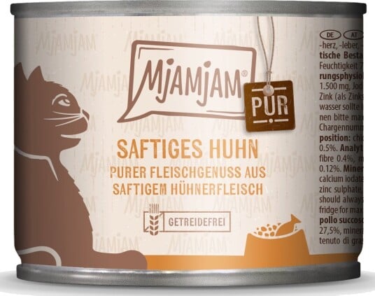 Mjamjam Våtfôr Pure Saftig Ren Kylling 6 X 200 G