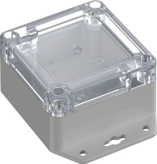 Tru Components TC 13865220 106,5 × 76,5 × 45 mm ABS PC Lysgrå Transparent