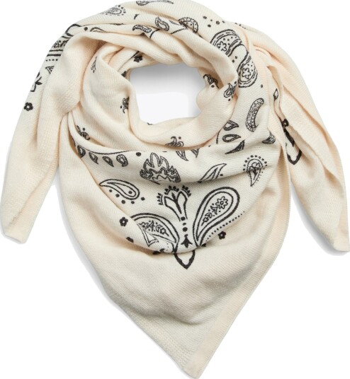 Pieces Novis Small Square Scarf Hvit ONE SIZE