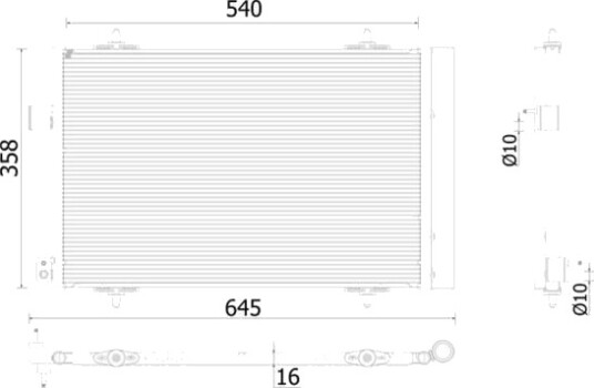 MAHLE AC 938 000P Kondensator, klimaanlegg MAHLE AC 938 000P Kondensator, klimaanlegg