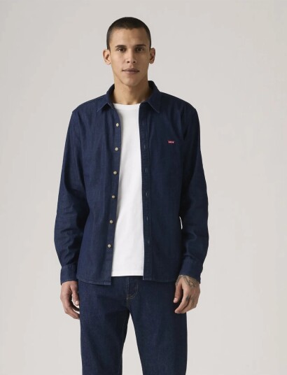 Levi"s® Ls Battery Hm Shirt Slim Mooki   Navy   XS