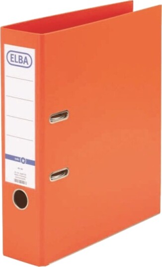 Elba Smart   Hevarmbuefil   Bokryggbredde: 80 Mm   For A4 210 X 297 Mm   Kapasitet: 570 Ark   Oransje