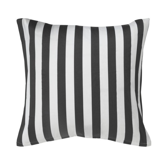 Borg Living Putetrekk - 100% Bomullssateng - Nordic Stripe Mørk grå - Stripete - 60x63 cm