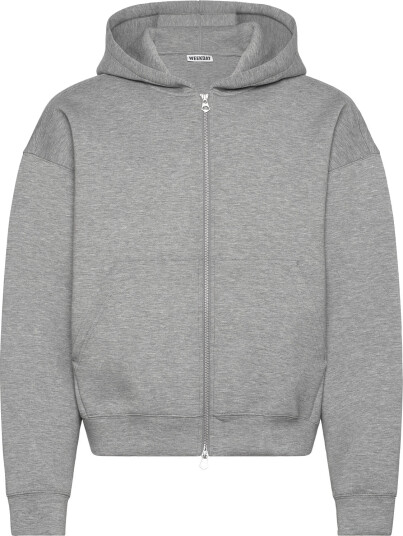 Weekday Simon Scuba Zip Hoodie - Grey - L