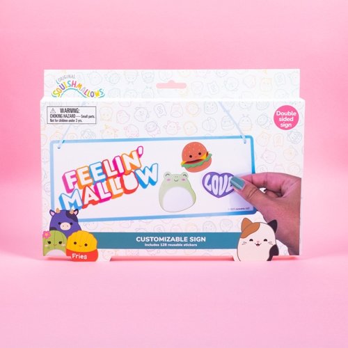 Squishmallows Romskilt med Veggdekor og Gjenbrukbare Klistremerker Squishmallows Romskilt med Veggdekor og Gjenbrukbare Klistremerker