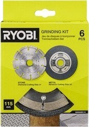 Ryobi Vinkelslipersett 115 mm RAK6AGD115 6 deler