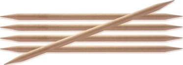KnitPro Basix Birch Strømpepinner Bjørk 20cm 4.50mm 79in US7