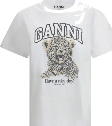 Ganni Dame Topper Hvit M,