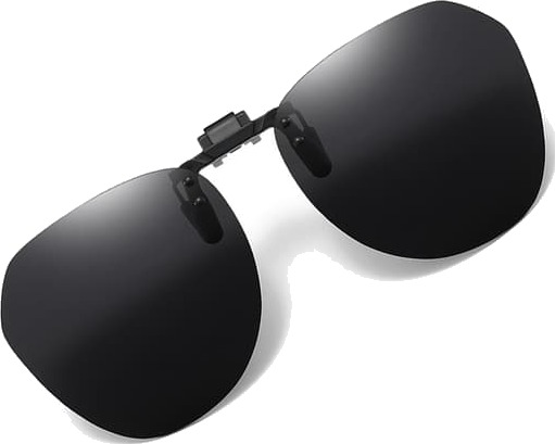 Polariserte Clip-on Solbriller med Etui Black Polariserte Clip-on Solbriller med Etui Black