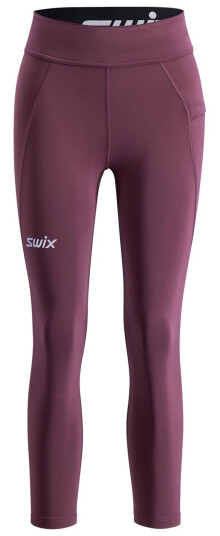 Swix Pace High Waist Cropped Tights W Plum S Swix Pace High Waist Cropped Tights W Plum S