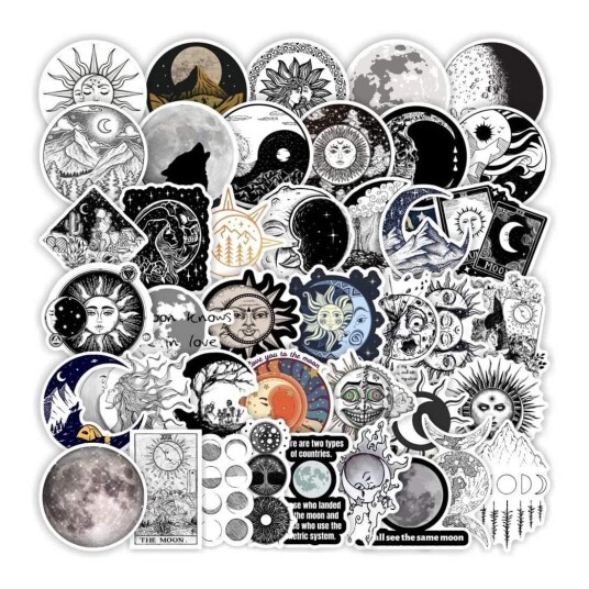 Klistremerker - Goth style - 50 stk Klistremerker - Goth style - 50 stk