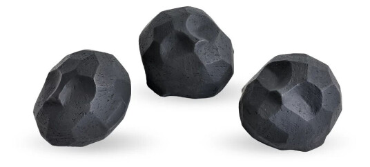 Cooee Design Pebble heads sculpture 3-pakning Coal