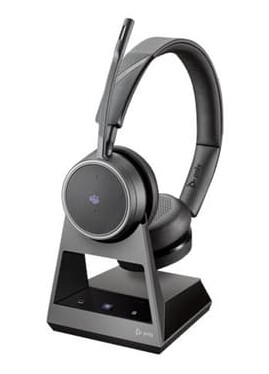 Poly Poly Voyager 4220m Office Teams 2-way Base Hodesett Usb-c Via Bluetooth-adapter Stereo Svart
