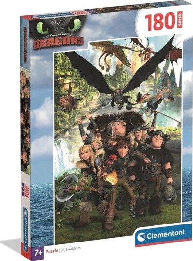 Clementoni Puzzle Dragon Trainer Super 180 pieces 2D Puslespill